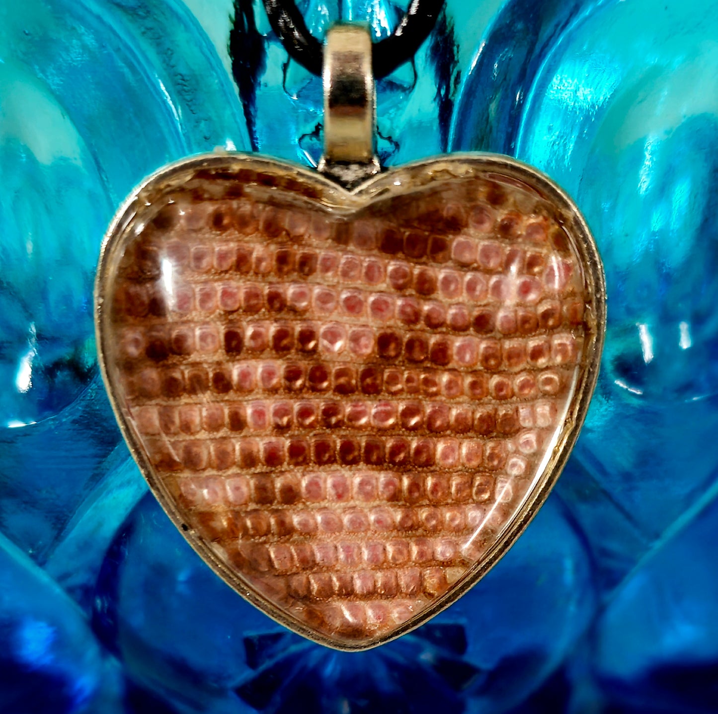 "Red Sonja" the Red Tegu Shed Skin Necklace